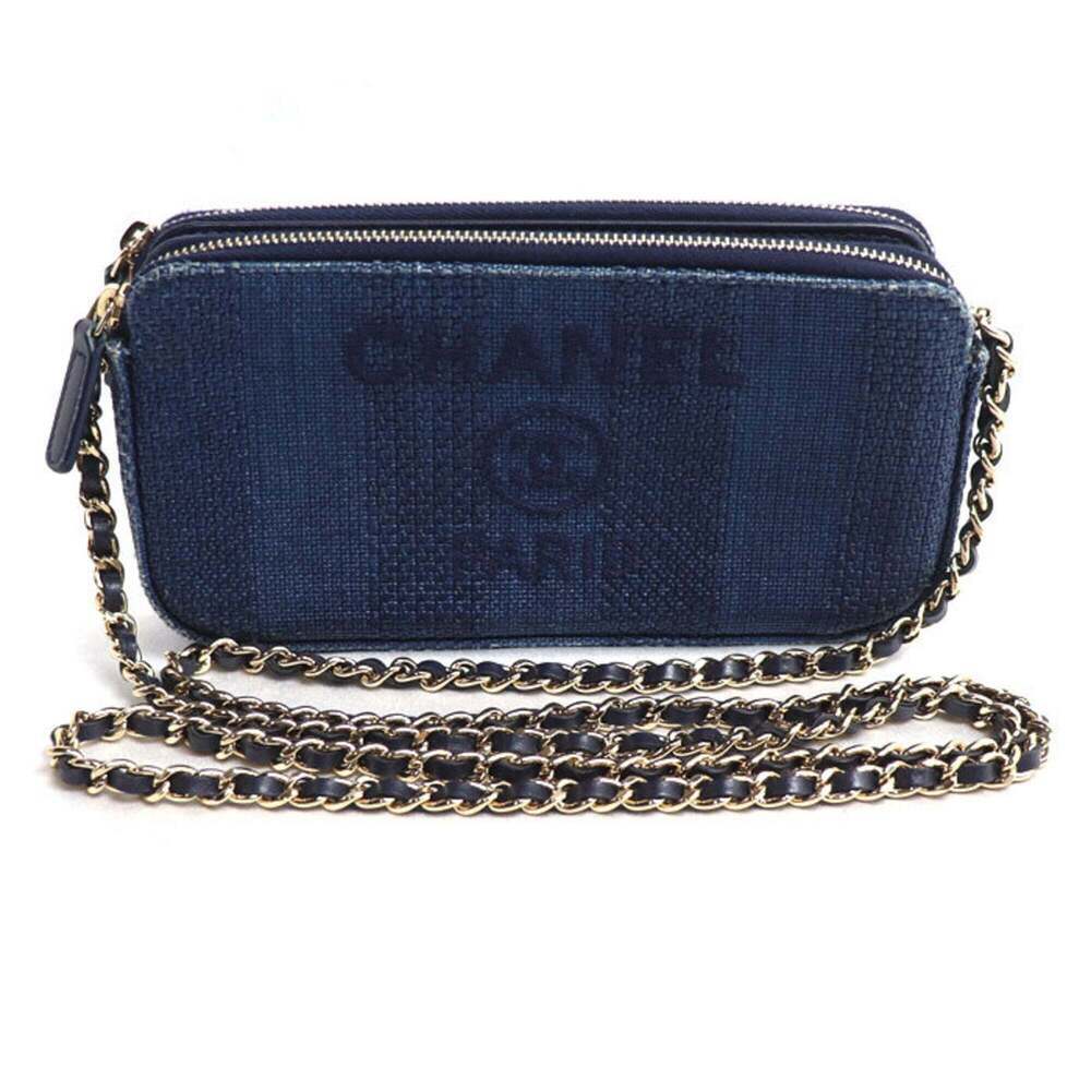 CHANEL Blue Deauville Shoulder Bag